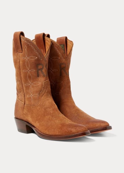 Botas Cowboy Ralph Lauren Plainview Camurça Homem 49371-KHXS